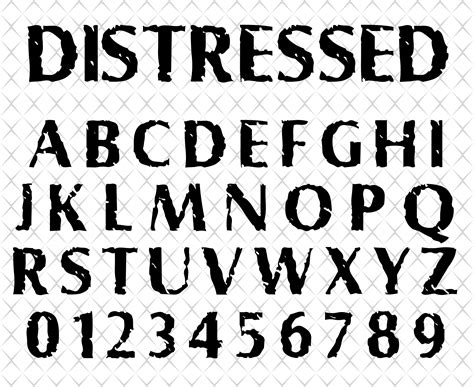 Distressed Font Svg Distressed Alphabet Svg Grunge Font Svg Etsy