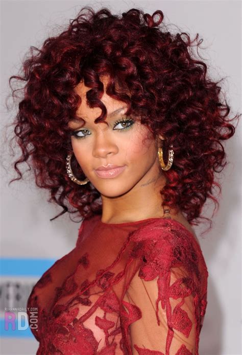 Rihanna Red Rihanna Red Hair Hair Styles Red Curly Hair