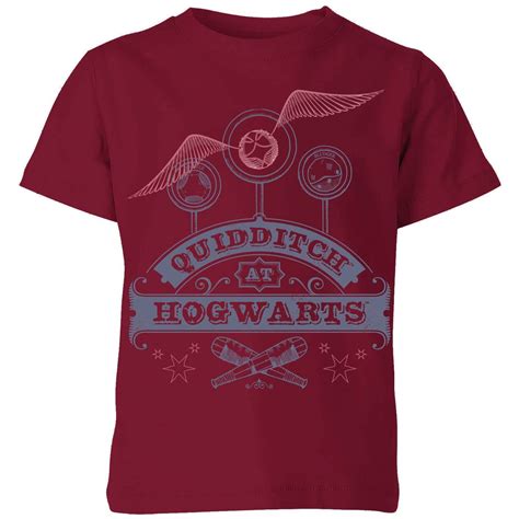 Harry Potter Quidditch At Hogwarts Kids T Shirt Burgundy Clothing