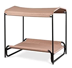 Air movement will help them feel cooler.canopy top adds another element to keep them cool. Amazon.com : Heavy Duty Elevated Dog Bed & Canopy- Extra ...