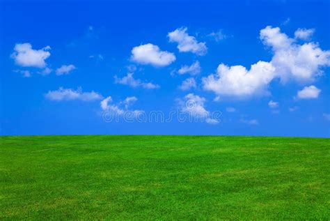 Grass And Cloudy Sky Stock Photo Image Of Green Cloudy 34820530