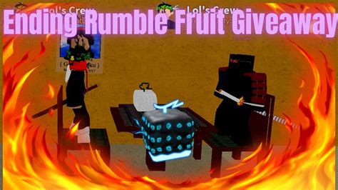 Blox Fruits Rumble Fruit Giveaway Youtube