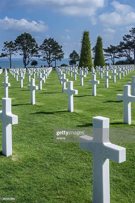 White Crosses For Fallen Us Soldiers At The Normandy American News