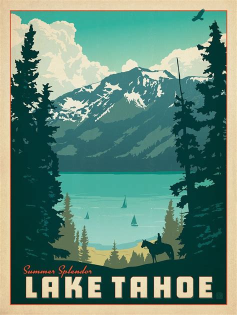 Lake Tahoe California Vintagetravelcharms Vintage Travel Posters