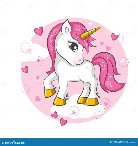 Cute Little Unicorn Stock Vector Illustration Of Little 100966792