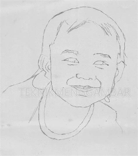 Menggambar Anak Kecil Menggunakan Pensil