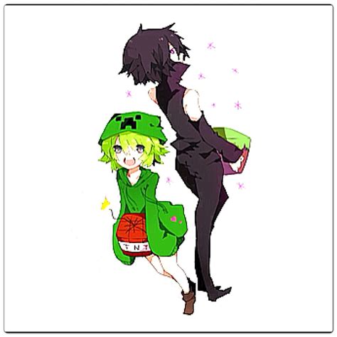Creeper And Enderman Minecraft Drawings Minecraft Art Minecraft Fan Art Creeper Girl Hd