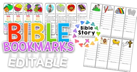 Bible Bookmarks Bible Story Printables