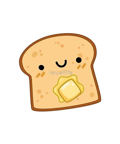 Toasted Bread Clip Art Kawaii Toast Emoticon Images Cute Breakfast