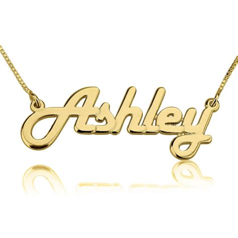 14k Gold Italic Name Necklace Free Shipping