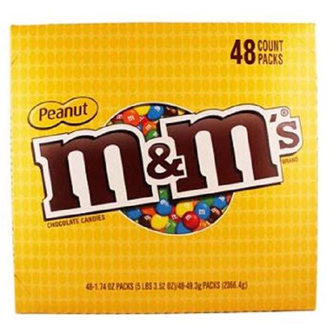 Mandms Peanut Chocolate Candies 174 Ounce Packages Pack Of 48
