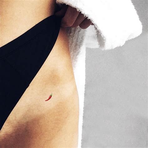 small red chili pepper temporary tattoo set of 3 etsy intimate tattoos hip tattoos women
