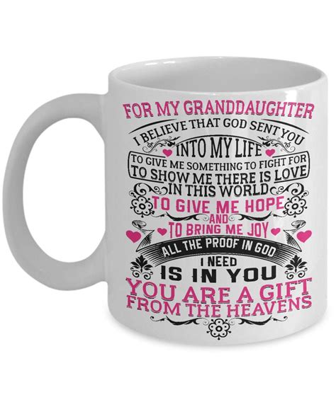 To My Granddaughter Mug Granddaughter T Granddaughter Mug