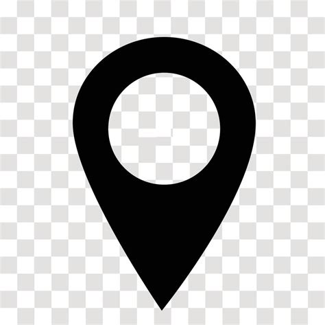 Location Pin Icon On Transparent Map Marker Sign Flat Style Map