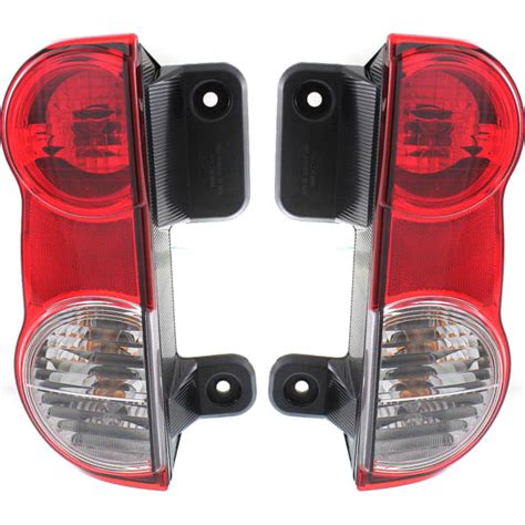 Replacement Driver And Passenger Side Tail Light With Bulbs Clear