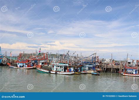 Fishing Boats Pier At Rayong Thailand Editorial Stock Photo Image Of