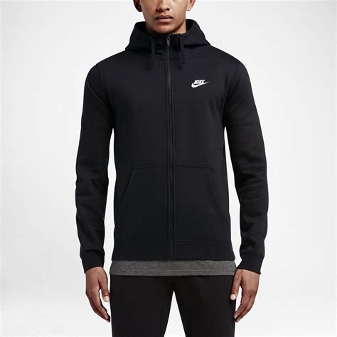 Nike Mens Sportswear Full Zip Hoodie Black
