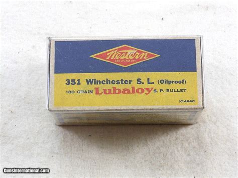 Western Cartridge Co 351 Winchester Self Loading In Bullseye Box