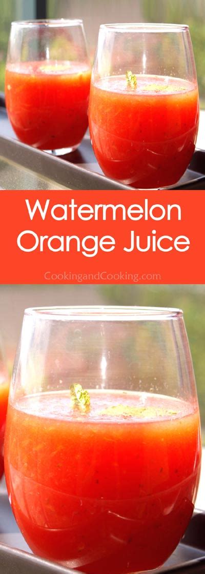 Watermelon Orange Juice Drink Recipes Cooking And Cooking