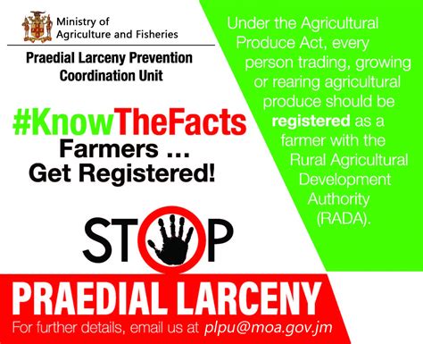 Praedial Larceny Prevention Coordination Programme The Ministry Of