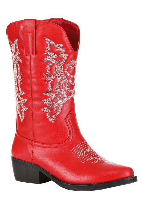 Classic Womens Red Cowgirl Boots Costume Boots
