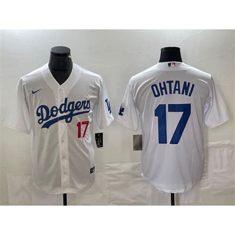 Mlb Mens Los Angeles Dodgers 17 Shohei Ohtani Baseball Jersey White
