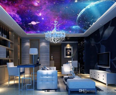 Custom Any Size Photo Fantasy Colorful Galaxy Starry Room Ceiling