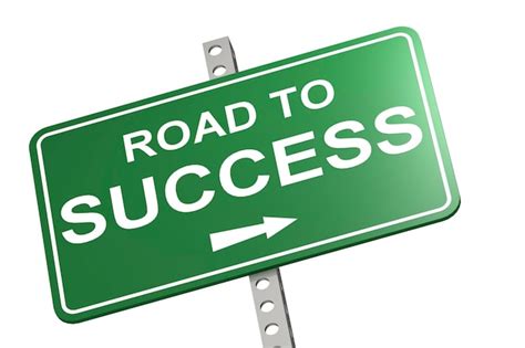 Premium Photo Road To Success Road Sign