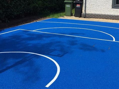 Polymeric Surface Basketball Court Installation In Cheadle Cheshire