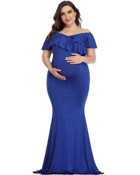 New Maternity Dresses Maternity Photography Props Plus Size Dress Elegant Fancy Cotton Pregnancy