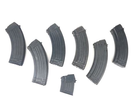 Lot Lot Of 5 Ak 47 762x39mm 30 Round Steel Magazines