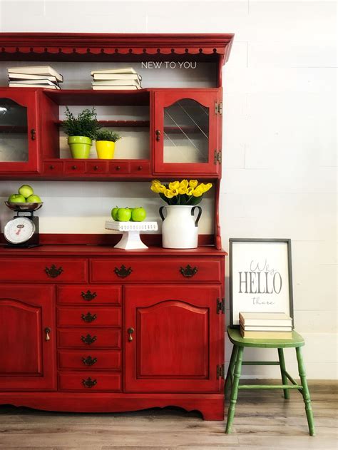 Modern farmhouse paint colors tips black is classic, you simply can't fail! Painted in Farmhouse Red Rustoleum Chalk Paint with Black ...