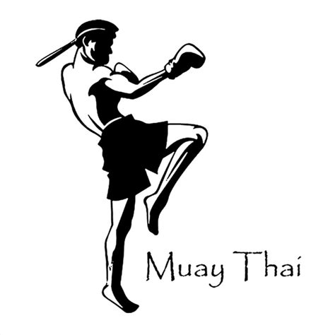 Adesivo De Parede 100x90cm Muay Thai Luta Lutador H R1278