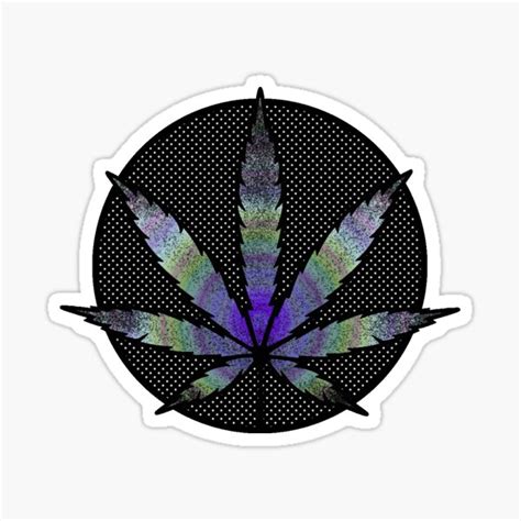 Trippy Pot Leaf Sticker By Vasilydigital Redbubble