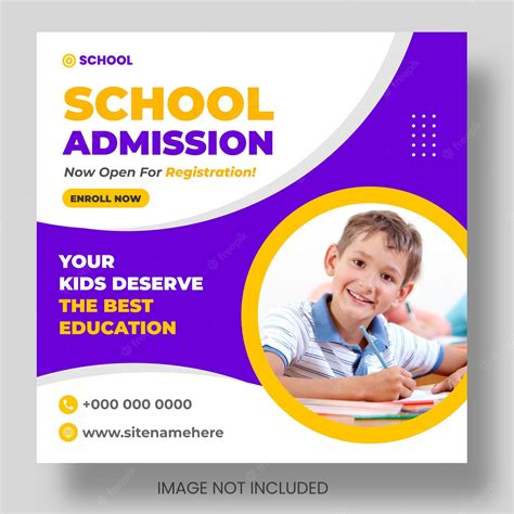 Premium Vector School Admission Or Back To School Social Media Post