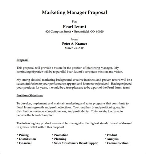 FREE 12+ Sample Job Proposal Templates in Google Docs | MS Word | Pages