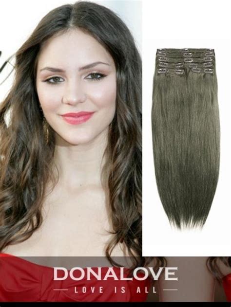 Mittlere Aschbraun Indisch Remy Clip In Hair Extensions Sd010 Hairpieces Donalovehair