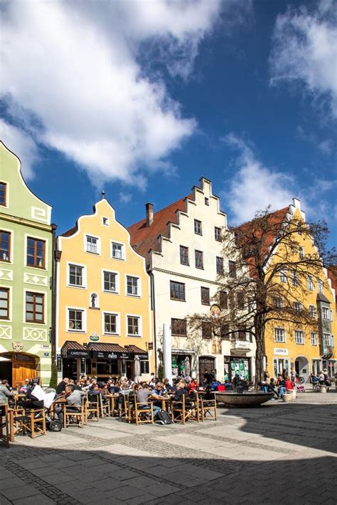 View To Old Town Of Ingolstadt With Half Timbered Historic Houses