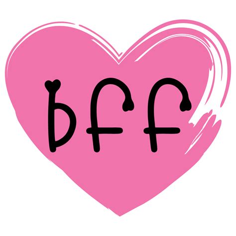 Bff Heart Svg