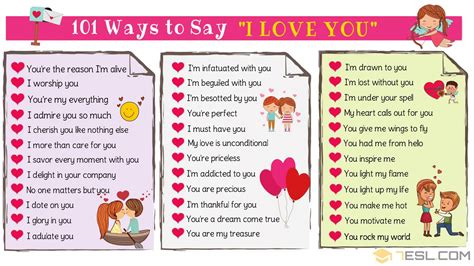 150 Cute Ways To Say I Love You In English 7esl