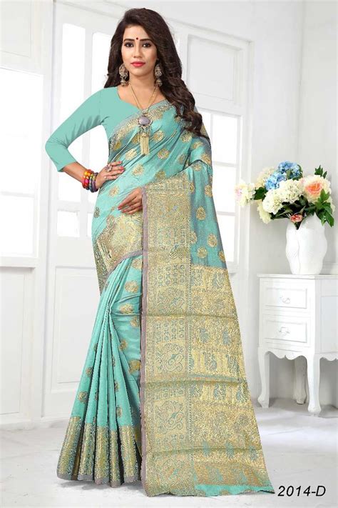Light Pista Green Weaving Banarasi Silk Occasional Wear Saree With