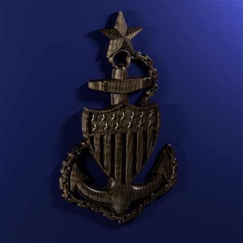Coast Guard Senior Chief Petty Officer Scpo Insignia 3d Stl Etsy