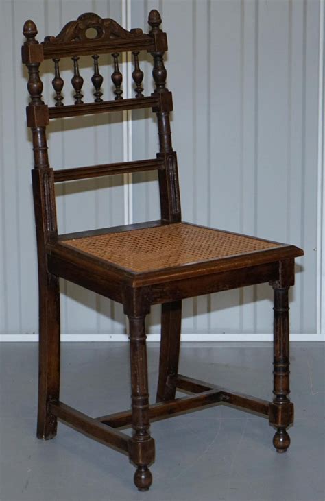 Offered in your choice of available finish, each of these chairs. Set of 10 Original Victorian Carved Oak Dining Chairs with ...