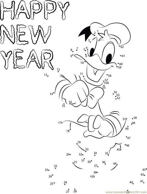 Connect The Dots New Year With Donald Duck Holidays New Year Dot
