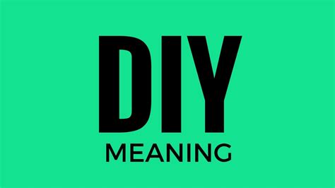 Diy Meaning Youtube