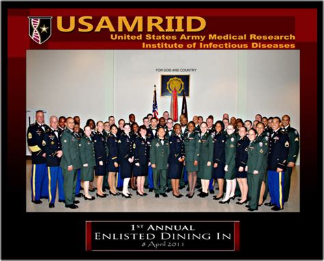 Usamrdc Usamriid Hosts An Annual Enlisted Dining In