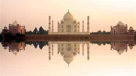 Download 1600x900 Wallpaper Taj Mahal Architecture Reflections India
