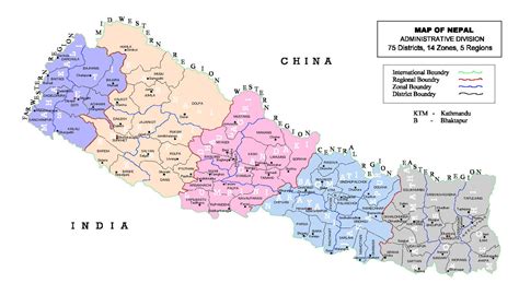 Printable Map Of Nepal