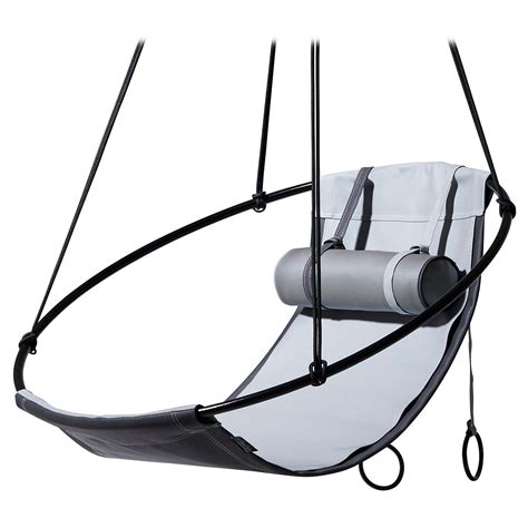 Modern Sling Hanging Chair Outdoor Sandy Colour Vegan And Eco