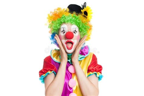 Funny Clown Colorfullportrait Stock Image Image Of Holiday Funny